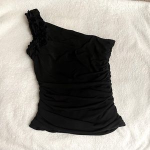 Love Tease black one shoulder top